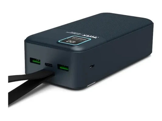 PORT CONNECT External USB-C battery integrated lamp  |  30000 mAh  |  Blue