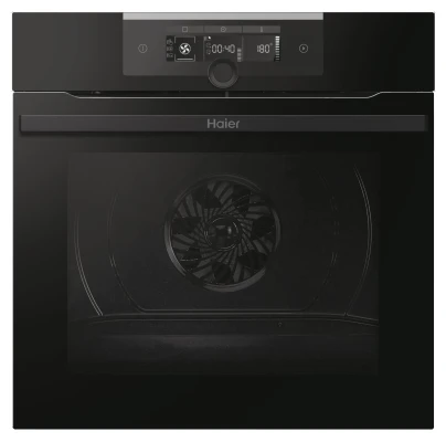 Haier Oven  |  HWO60SM2F3BH  |  70 L  |  Electric  |  Hydrolytic  |  Electronic  |  Height 59.5 cm  |  Width 59.5 cm  |  Black