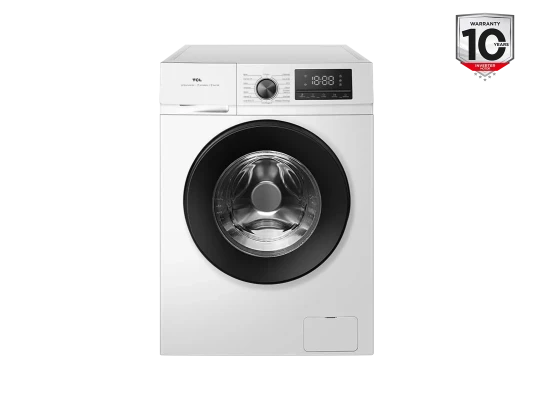 TCL FF1024WA0 Washing machine, A-10%, Front loading, Washing capacity 10 kg, 1400 RPM, Depth 62.5 cm, White  |  TCL