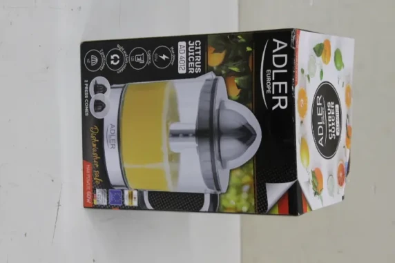 IZPĀRDOŠANA. Adler AD 4012 citrusaugļu sulu spiedējs, 2 spiedēšanas krūzes lieliem un maziem citrusaugļiem, 40W, melns  |  Adler citrusaugļu sulu spiedējs  |  AD 4012  |  Tips citrusaugļu sulu spiedējs  |  Melns  |  40 W  |  Ātrumu skaits 1  |  BOJĀTA IEP