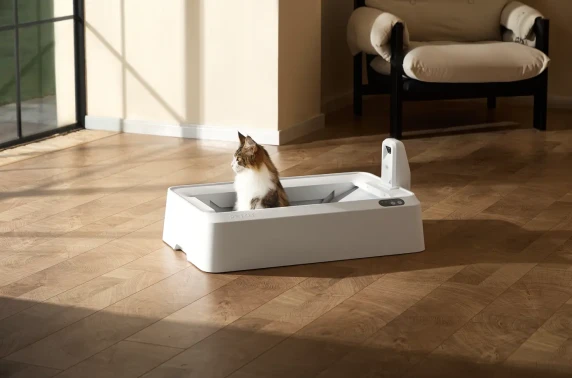 PETKIT Purobot Crystal Duo ar kameru pašattīroša kaķu tualešu kaste  |  Balta