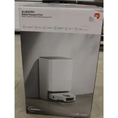 IZPĀRDOŠANA. Xiaomi Robot Vacuum 5 Pro EU  |  Xiaomi Robot Vacuum 5 Pro EU  |  Wet&Dry  |  5200 mAh  |  20000 Pa  |  Balts  |  LIETOTS, NETĪRS, RĪVĒTS AIZ