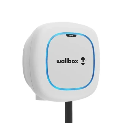Wallbox elektriskā transportlīdzekļa uzlāde  |  Pulsar Max  |  22 kW  |  Wi-Fi, Bluetooth  |  5 m  |  Balts