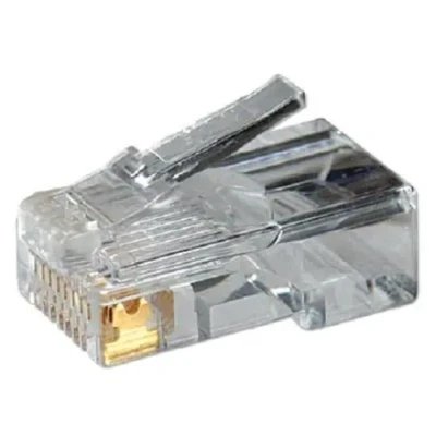 Logilink  |  MP0002  |  CAT5e Modular PlugSuitable for 8P8C Round CablePlug unshieldedGold-plated contacts  |  Transparent