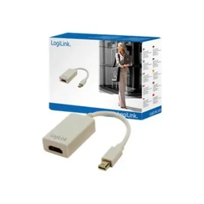 Logilink  |  Adapter Mini DisplayPort to HDMI with Audio:  |  Grey  |  Mini DisplayPort  |  HDMI A  |  0.1 m