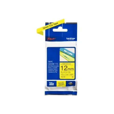 Brother  |  TZe-631 Laminated Tape  |  Black on Yellow  |  TZe  |  8 m  |  1.2 cm