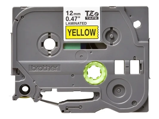 Brother  |  TZe-631 Laminated Tape  |  Black on Yellow  |  TZe  |  8 m  |  1.2 cm