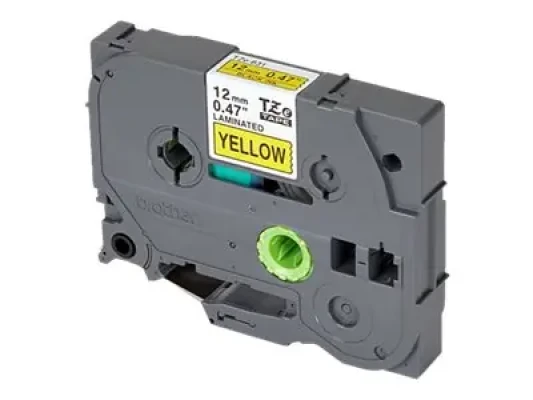Brother  |  TZe-631 Laminated Tape  |  Black on Yellow  |  TZe  |  8 m  |  1.2 cm