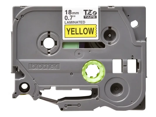 Brother  |  TZe-641 Laminated Tape  |  Black On Yellow  |  TZe  |  8 m  |  1.8 cm