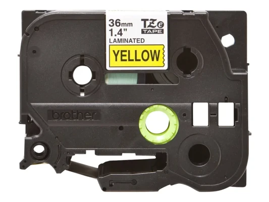 Brother  |  TZe-661 Laminated Tape  |  Black on Yellow  |  TZe  |  8 m  |  3.6 cm
