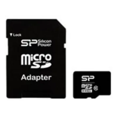 Silicon Power  |  8 GB  |  MicroSDHC  |  Flash memory class 10  |  SD adapter