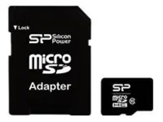 Silicon Power  |  8 GB  |  MicroSDHC  |  Flash memory class 10  |  SD adapter