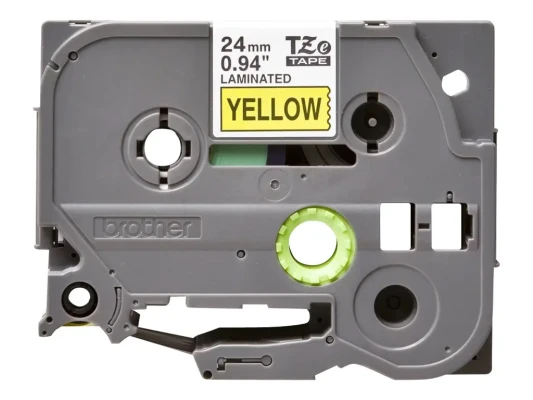 Brother  |  TZe-651 Laminated Tape  |  Black On Yellow  |  TZe  |  8 m  |  2.4 cm