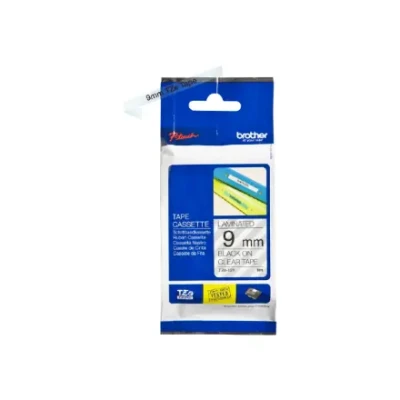 Brother  |  TZe-121 Laminated Tape  |  Black on Clear  |  TZe  |  8 m  |  9 cm