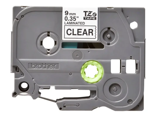Brother  |  TZe-121 Laminated Tape  |  Black on Clear  |  TZe  |  8 m  |  9 cm