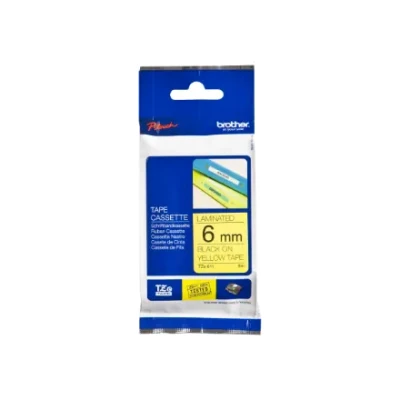 Brother  |  TZe-611 Laminated Tape  |  Black on Yellow  |  TZe  |  8 m  |  6 cm