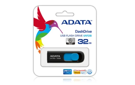 ADATA  |  UV128  |  32 GB  |  USB 3.0  |  Black / Blue