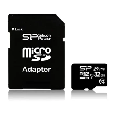 Silicon Power  |  Elite UHS-I  |  16 GB  |  MicroSDHC  |  Flash memory class 10  |  SD adapter