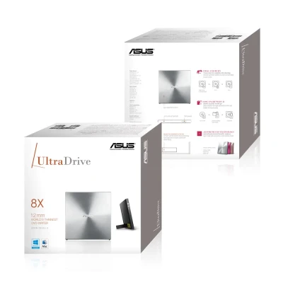 Asus  |  SDRW-08U5S-U  |  Interface USB 2.0  |  DVD±RW  |  CD read speed 24 x  |  CD write speed 24 x  |  Metallic  |  Notebook