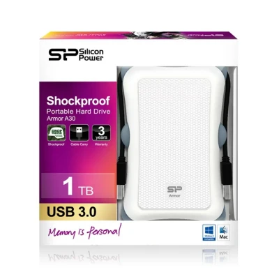 Armor A30 1TB  |  1000 GB  |  2.5 "  |  USB 3.1  |  White