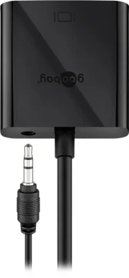 Goobay  |  HDMI / VGA adapter, nickel plated  |  68793  |  Black  |  HDMI male (type A)  |  VGA female (15-pin)