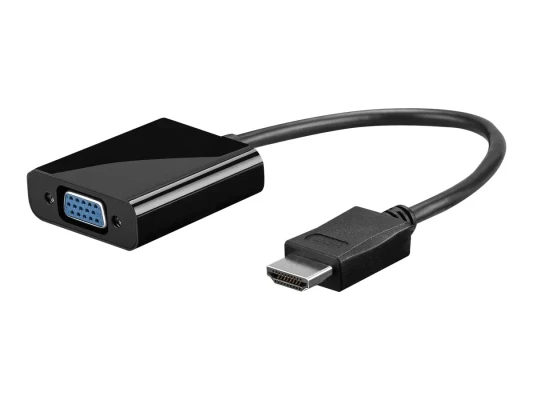 Goobay  |  HDMI / VGA adapter, nickel plated  |  68793  |  Black  |  HDMI male (type A)  |  VGA female (15-pin)
