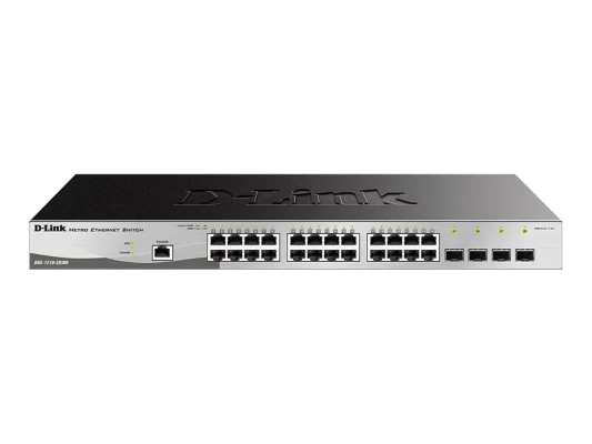 D-Link  |  Metro Ethernet Switch  |  DGS-1210-28 / ME  |  Managed L2  |  Rack mountable  |  Gigabit Ethernet (copper) ports quantity 24  |  SFP ports quantity 4  |  Power supply type Single  |  24 month(s)