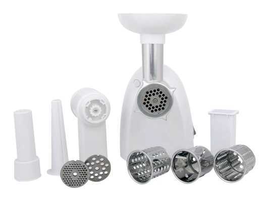 Meat mincer  |  Camry  |  CR 4802  |  White  |  600-1500 W  |  Number of speeds 1  |  Middle size sieve, mince sieve, poppy sieve, plunger, sausage filler, vegatable attachment.