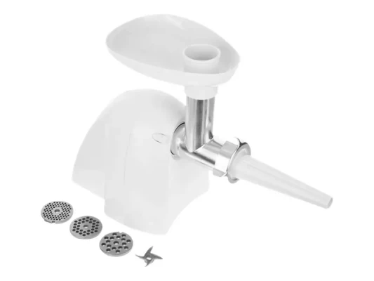Meat mincer  |  Camry  |  CR 4802  |  White  |  600-1500 W  |  Number of speeds 1  |  Middle size sieve, mince sieve, poppy sieve, plunger, sausage filler, vegatable attachment.