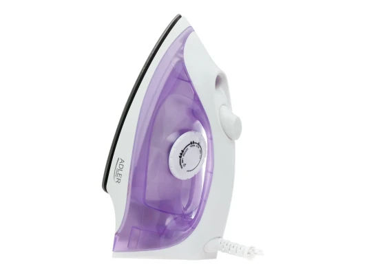 Iron  |  Adler  |  AD 5019  |  With cord  |  1600 W  |  Water tank capacity 100 ml  |  Continuous steam 10 g / min  |  Violet / White