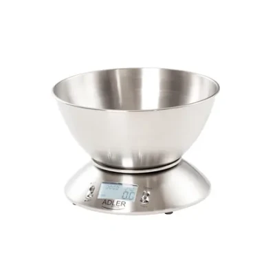 Adler  |  Kitchen scales  |  AD 3134  |  Maximum weight (capacity) 5 kg  |  Graduation 1 g  |  Stainless steel