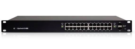 Ubiquiti  |  Switch  |  ES-24-250W  |  Web managed  |  Rackmountable  |  Gigabit Ethernet (copper) ports quantity 24  |  SFP ports quantity 2  |  12 month(s)