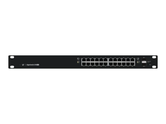 Ubiquiti  |  Switch  |  ES-24-250W  |  Web managed  |  Rackmountable  |  Gigabit Ethernet (copper) ports quantity 24  |  SFP ports quantity 2  |  12 month(s)