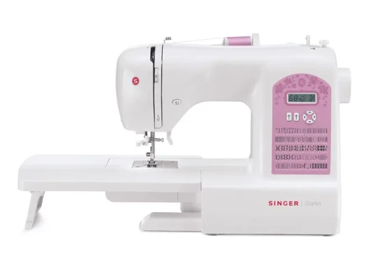 Singer  |  STARLET 6699  |  Number of stitches 100  |  Number of buttonholes 7  |  White