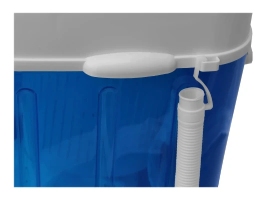 Adler  |  Washing machine  |  AD 8051  |  Top loading  |  Washing capacity 3 kg  |  Unspecified RPM  |  Depth 37 cm  |  Width 38 cm  |  White / Blue
