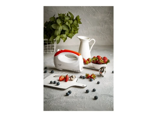 Adler  |  Mixer  |  AD 4212  |  Hand Mixer  |  300 W  |  Number of speeds 5  |  Turbo mode  |  White