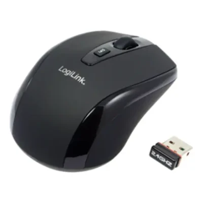 Logilink  |  Maus optisch Funk 2.4 GHz  |  2.4GH wireless mini mouse with autolink  |  wireless  |  Black