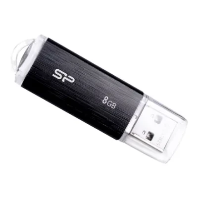 Silicon Power  |  Ultima U02  |  8 GB  |  USB 2.0  |  Melns