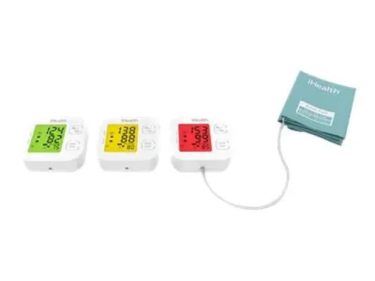 iHealth  |  Track  |  KN-550BT  |  White / Blue  |  Calculation of blood pressure (systolic and diastolic), Calculation of heart rate  |  4  |  Wireless Bluetooth connection  |  Automatic  |  Weight 438 g