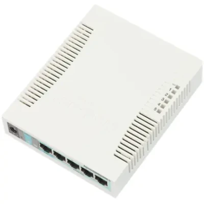 MikroTik  |  Switch  |  RB260GS  |  Web managed  |  Desktop  |  SFP ports quantity SFP ports quantity 1  |  Power over Ethernet (PoE) ports quantity 1  |  12 month(s)