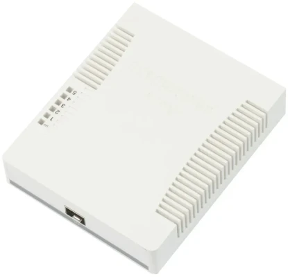 MikroTik  |  Switch  |  RB260GS  |  Web managed  |  Desktop  |  SFP ports quantity SFP ports quantity 1  |  Power over Ethernet (PoE) ports quantity 1  |  12 month(s)