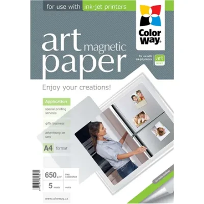 ART  |  Balts  |  650 g / m²  |  A4  |  A4  |  Matēta magnētiskā fotopapīrs