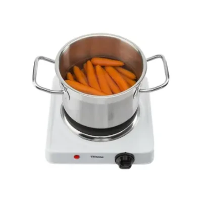 Tristar  |  Table Electric Hob  |  KP-6185  |  1 Cooking Zone  |  Rotary Controls  |  Black / White