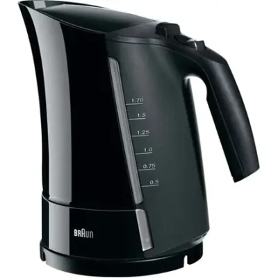 Braun  |  WK 300  |  Standard kettle  |  2200 W  |  1.7 L  |  Plastic  |  360° rotational base  |  Black