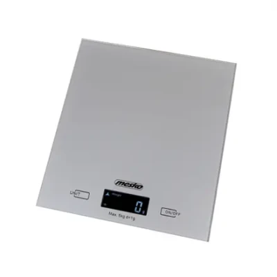 Mesko  |  Kitchen Scales  |  MS 3145  |  Maximum weight (capacity) 5 kg  |  Graduation 1 g  |  Display type LCD  |  Silver