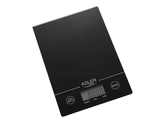 Adler  |  Kitchen scales  |  Adler AD 3138  |  Maximum weight (capacity) 5 kg  |  Graduation 1 g  |  Display type LCD  |  Black