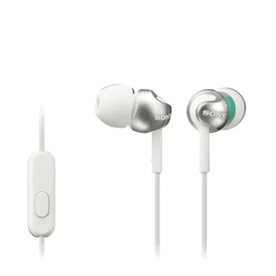 Sony Iekļaujošās austiņas EX sērija, Balta  |  Sony  |  MDR-EX110AP  |  Iekļaujošās  |  Balta