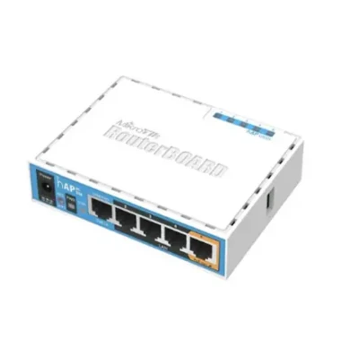 MikroTik hAP ac lite Router  |  Wi-Fi 5  |  2.4 GHz, 5 GHz  |  Fast Ethernet  |  5× RJ-45  |  MU-MIMO