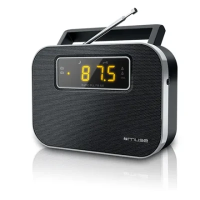 Muse  |  M-081R  |  Alarm function  |  2-band PLL portable radio  |  Black