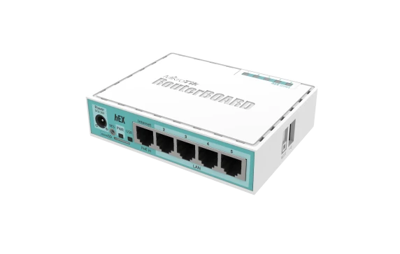 Ethernet maršrutētājs hEX  |  RB750Gr3  |  Nav Wi-Fi  |  Ethernet LAN (RJ-45) porti 5  |  Mesh atbalsts Nav  |  MU-MiMO Nav  |  Nav mobilā platjosla  |  1  |  12 mēneši